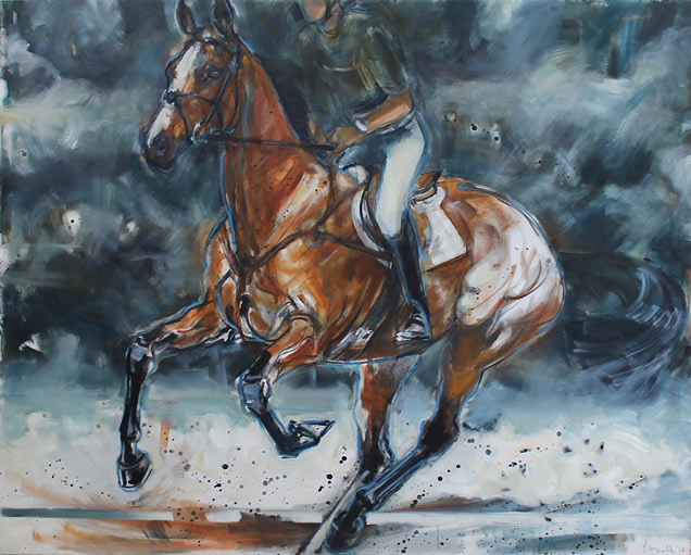 Rosemary Parcell nz horse and equestrian artist, eventer